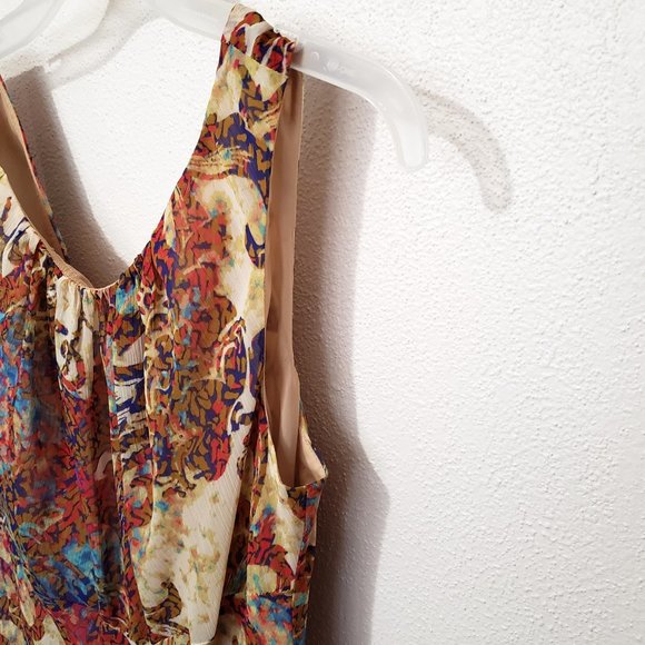 Evan Piccone Sleeveless Dress Size 10 Multi Color Summer Vacation - Picture 6 of 9